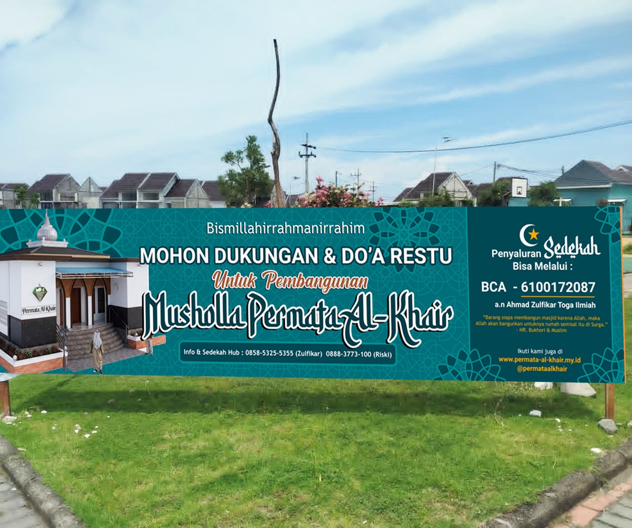 Acara Doa Bersama Peletakan Batu Pertama Mushola Permata Al Khair